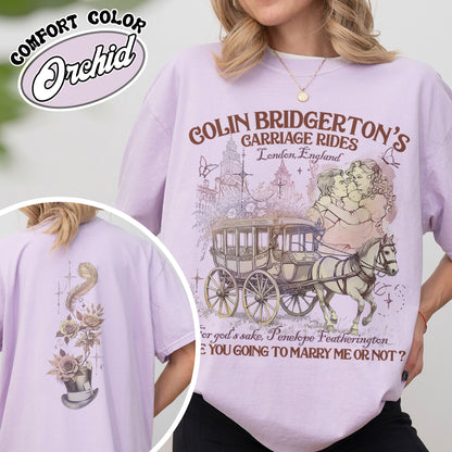 Bridgerton Shirt Colin and Penelope Comfort Color Shirt, Penelope Bridgerton Shirt, Penelope Bridgerton, Lady Whistledown, Book Shirt for Her, Book Lover Gift