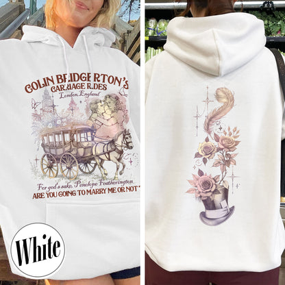 Lady Whistledown Colin and Penelope, Lady Whistledown Hoodie, Book Hoodie for Her, Book Lover Gift, Wallflower Social Club Penelope and Colin