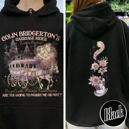 Lady Whistledown Colin and Penelope, Lady Whistledown Hoodie, Book Hoodie for Her, Book Lover Gift, Wallflower Social Club Penelope and Colin
