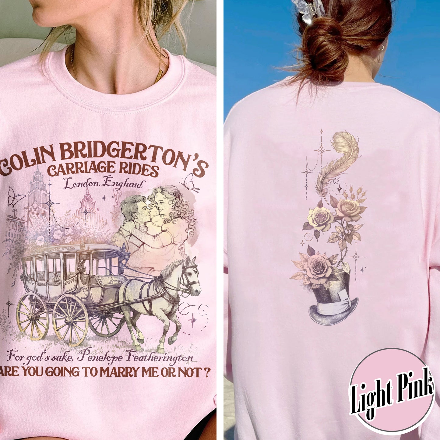 Lady Whistledown Colin and Penelope, Lady Whistledown Sweatshirt, Book Sweatshirt for Her, Book Lover Gift, Wallflower Social Club Penelope and Colin
