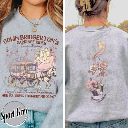 Lady Whistledown Colin and Penelope, Lady Whistledown Sweatshirt, Book Sweatshirt for Her, Book Lover Gift, Wallflower Social Club Penelope and Colin