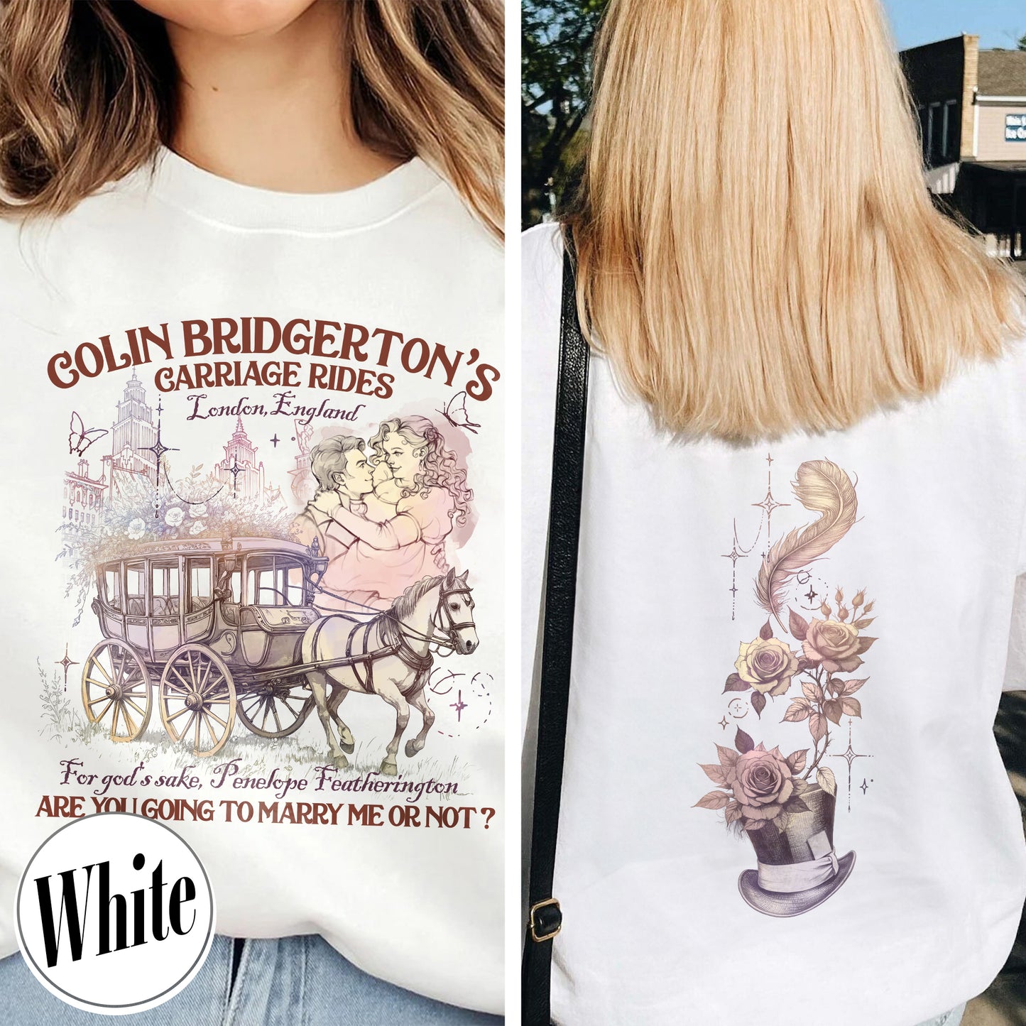 Lady Whistledown Colin and Penelope, Lady Whistledown Sweatshirt, Book Sweatshirt for Her, Book Lover Gift, Wallflower Social Club Penelope and Colin