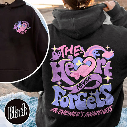 Alzheimer Saying Hoodie, Alzheimers and Brain Awareness, Alzheimer Awareness Elephant, Alzheimers Awareness Gift, I Will Remember for You Hoodie