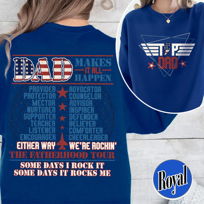 Top Dad Sweatshirt, Father's Day Sweatshirt, Funny Father Sweatshirt, New Dad Sweatshirt, Best Dad, Number One Dad Sweatshirt, Custom Top Dad Sweatshirt