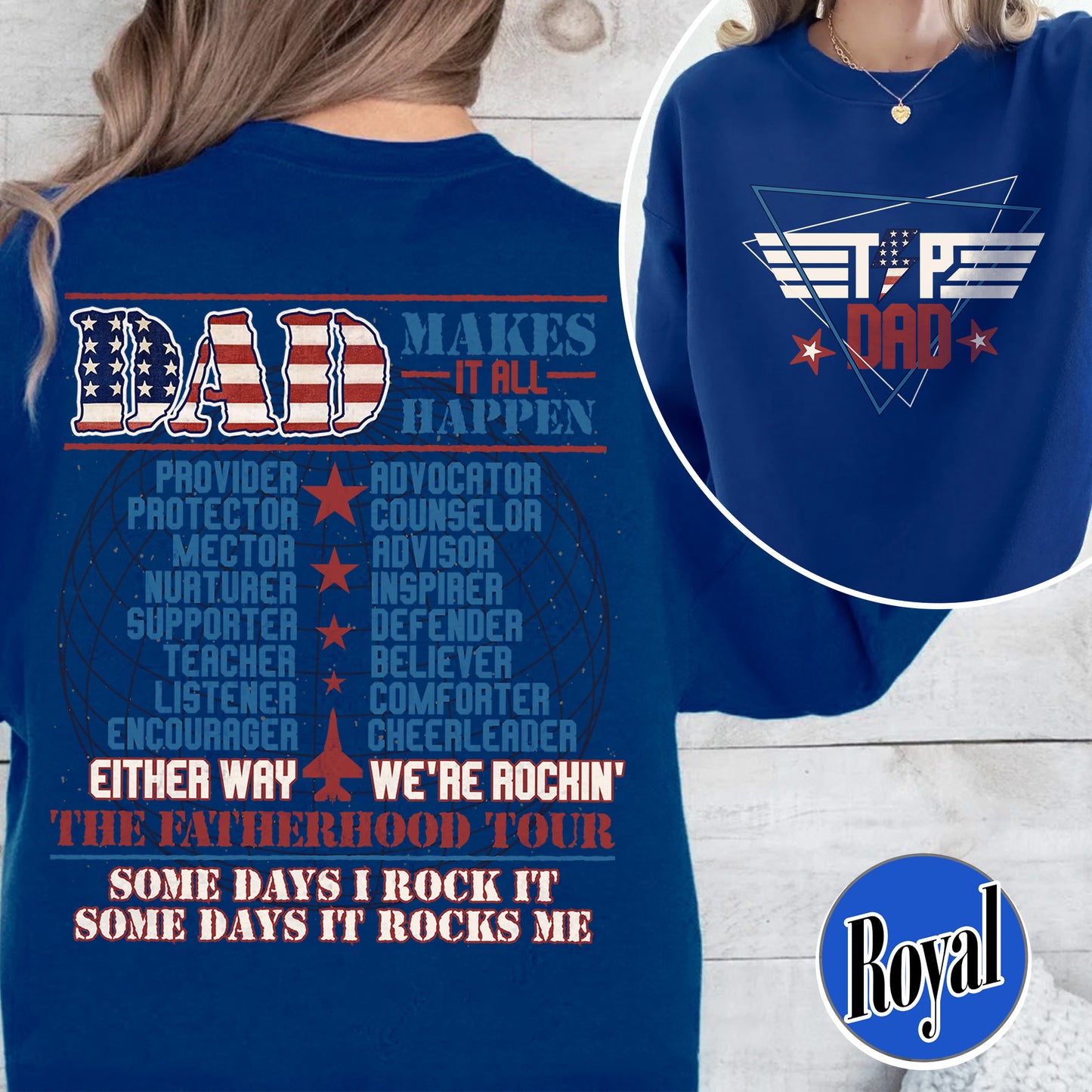 Top Dad Sweatshirt, Father's Day Sweatshirt, Funny Father Sweatshirt, New Dad Sweatshirt, Best Dad, Number One Dad Sweatshirt, Custom Top Dad Sweatshirt