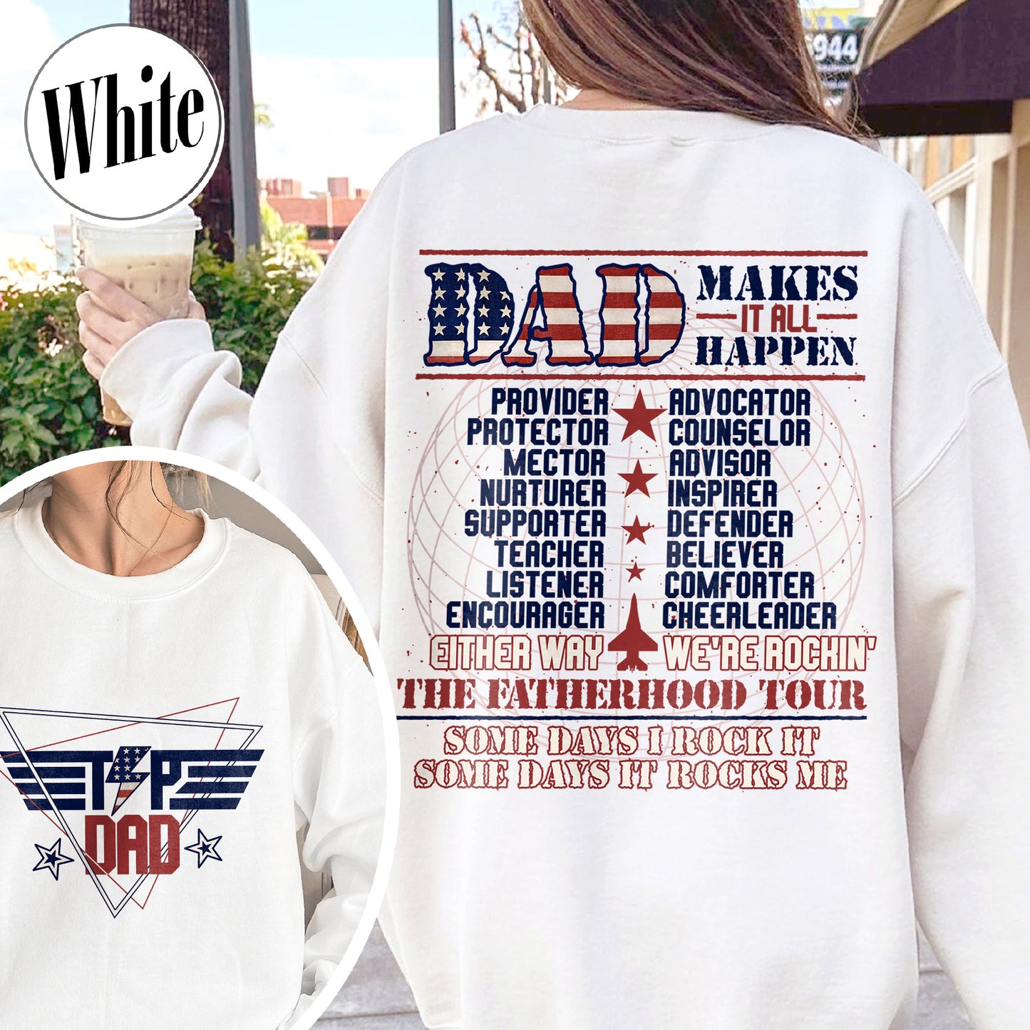 Top Dad Sweatshirt, Father's Day Sweatshirt, Funny Father Sweatshirt, New Dad Sweatshirt, Best Dad, Number One Dad Sweatshirt, Custom Top Dad Sweatshirt