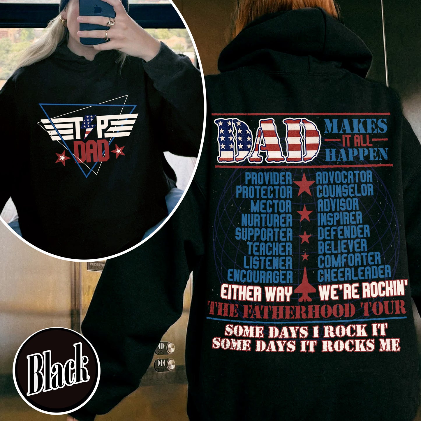 Top Dad Hoodie, Father's Day Hoodie, Funny Father Hoodie, New Dad Hoodie, Best Dad, Number One Dad Hoodie, Custom Top Dad Hoodie