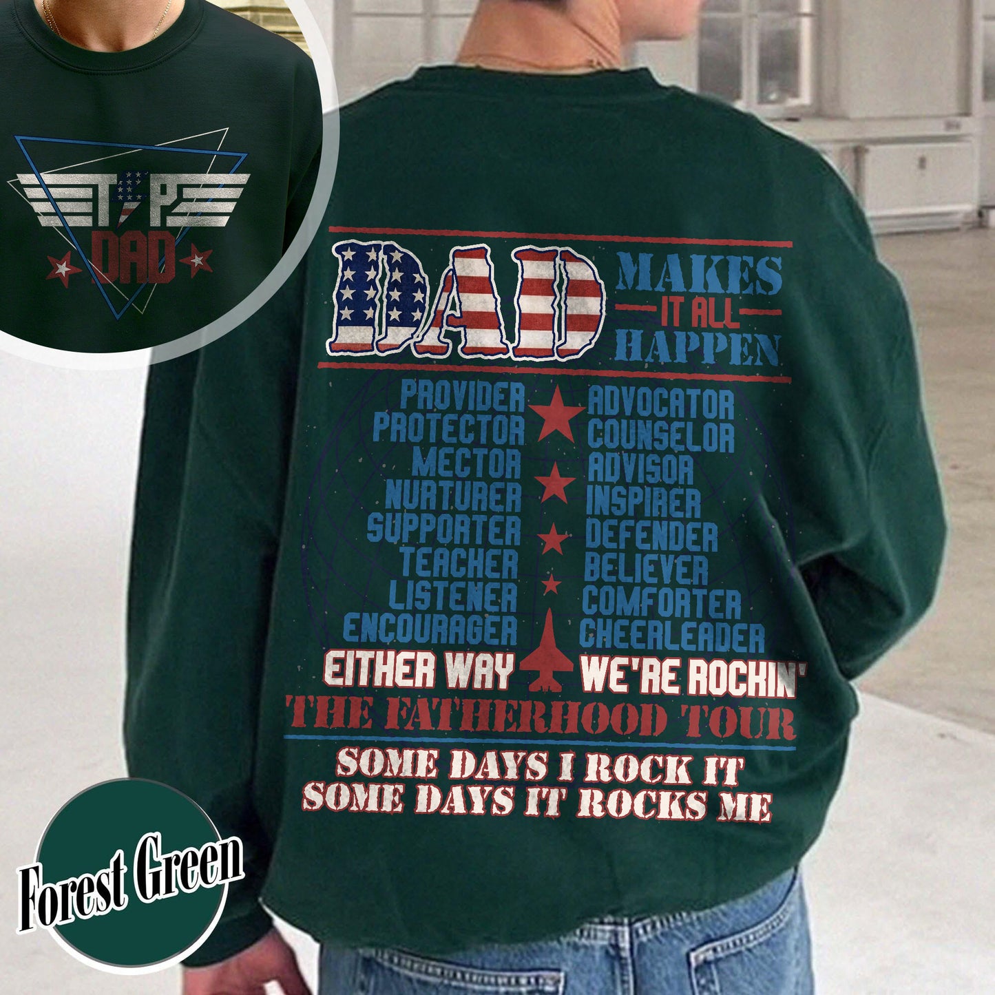 Top Dad Sweatshirt, Father's Day Sweatshirt, Funny Father Sweatshirt, New Dad Sweatshirt, Best Dad, Number One Dad Sweatshirt, Custom Top Dad Sweatshirt