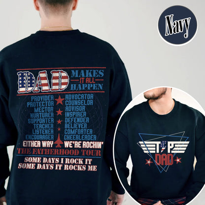 Top Dad Sweatshirt, Father's Day Sweatshirt, Funny Father Sweatshirt, New Dad Sweatshirt, Best Dad, Number One Dad Sweatshirt, Custom Top Dad Sweatshirt