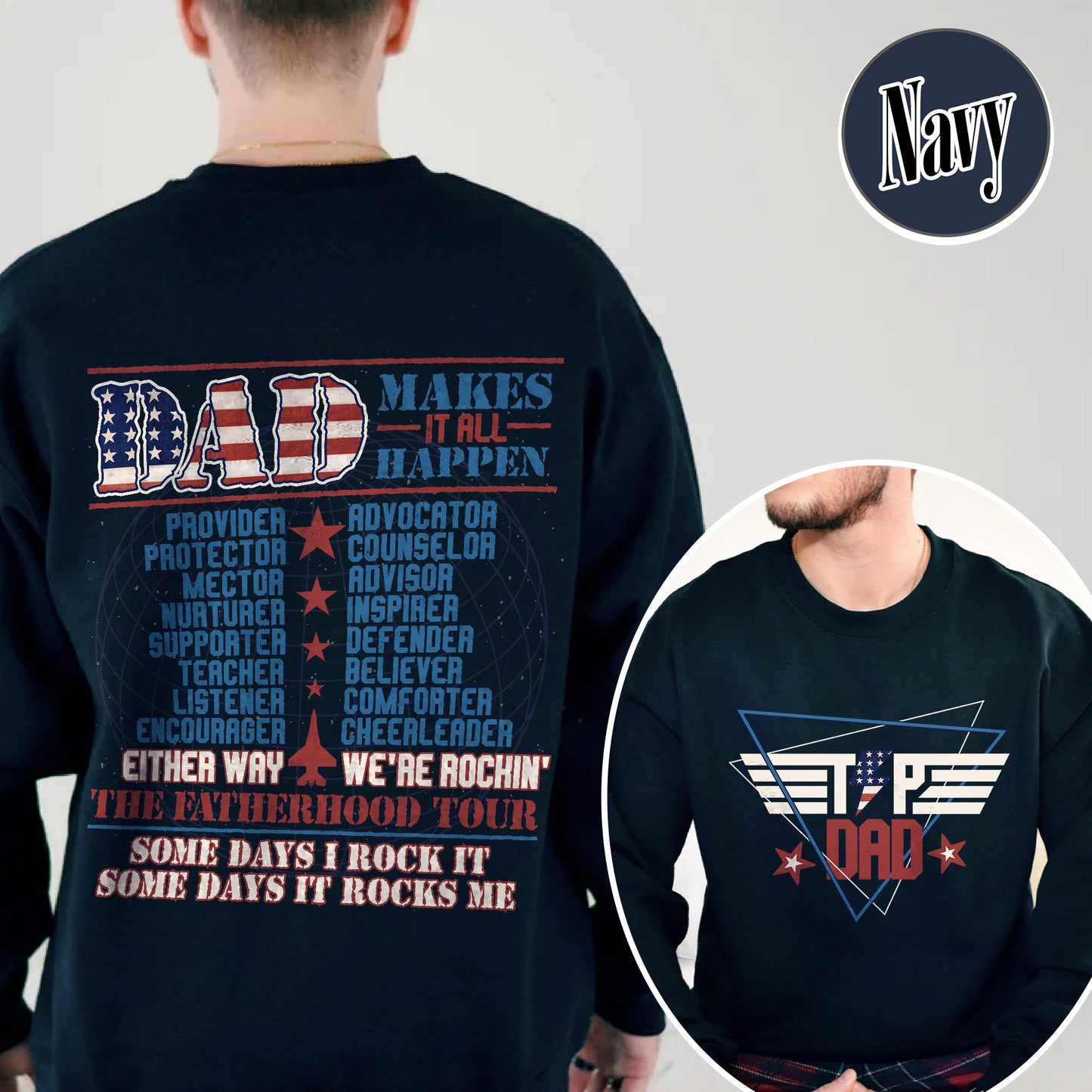 Top Dad Sweatshirt, Father's Day Sweatshirt, Funny Father Sweatshirt, New Dad Sweatshirt, Best Dad, Number One Dad Sweatshirt, Custom Top Dad Sweatshirt