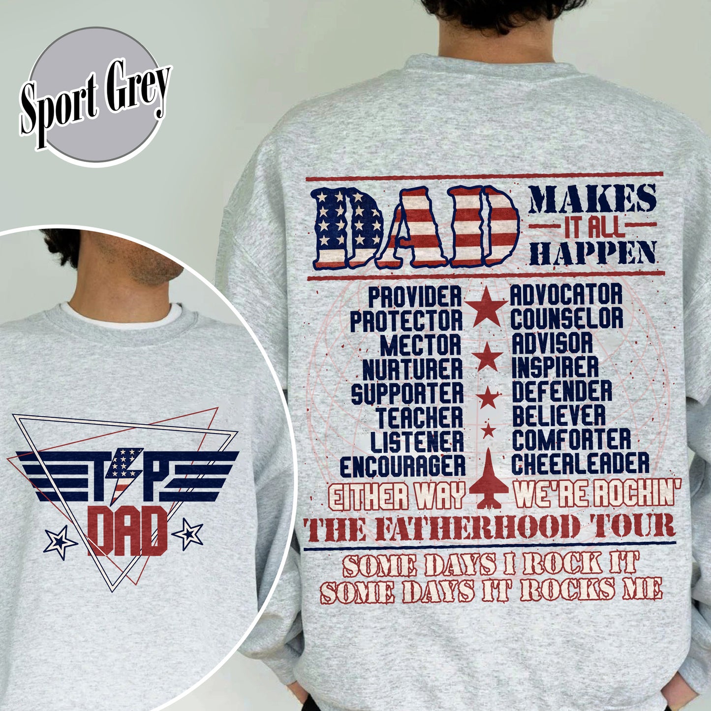 Top Dad Sweatshirt, Father's Day Sweatshirt, Funny Father Sweatshirt, New Dad Sweatshirt, Best Dad, Number One Dad Sweatshirt, Custom Top Dad Sweatshirt