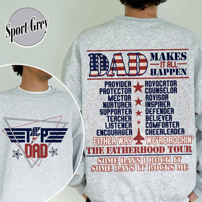 Top Dad Sweatshirt, Father's Day Sweatshirt, Funny Father Sweatshirt, New Dad Sweatshirt, Best Dad, Number One Dad Sweatshirt, Custom Top Dad Sweatshirt