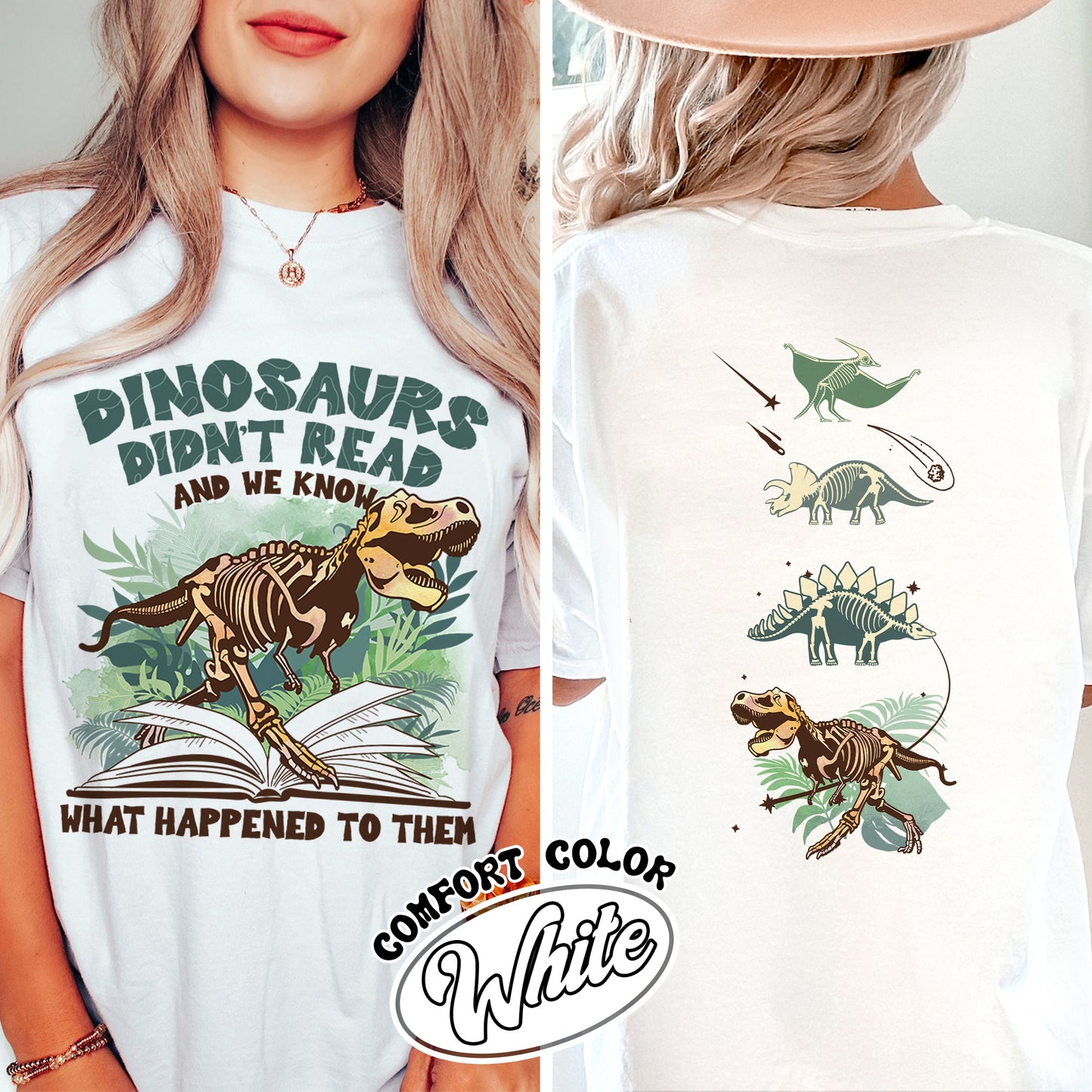 Dinosaurs Didn’t Read And We Know What Happen to Them Shirt, Dinosaurs Shirt, Dino T-Shirt, Funny Reading Shirt, Dino-Four Tshirt, Reading Gifts,