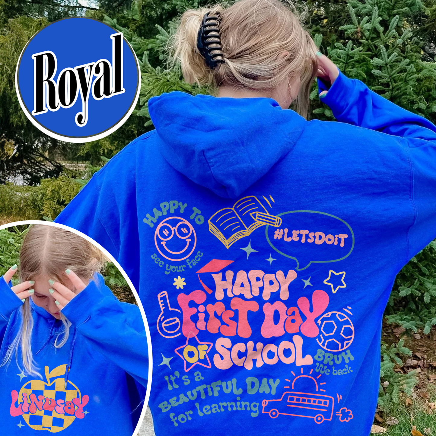 Happy First Day Of School Teacher Hoodie, Back To School Shirt For Teachers, Bruh We Back Teachers Hoodie, Custom Teacher Hoodie