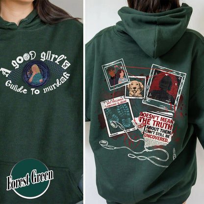 A Good Girl’s Guide To Murder Hoodie, Detective Hoodie, Book Lover Hoodie, Bookish Era Clothing, Gift for Reader, Bookish Charms, AGGGTM Series