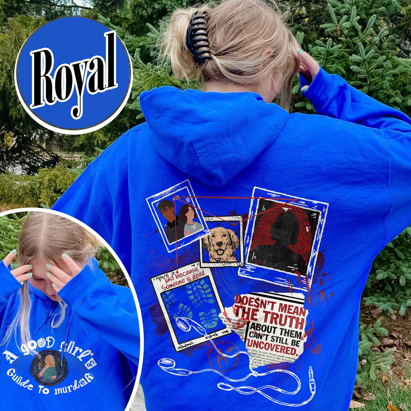 A Good Girl’s Guide To Murder Hoodie, Detective Hoodie, Book Lover Hoodie, Bookish Era Clothing, Gift for Reader, Bookish Charms, AGGGTM Series