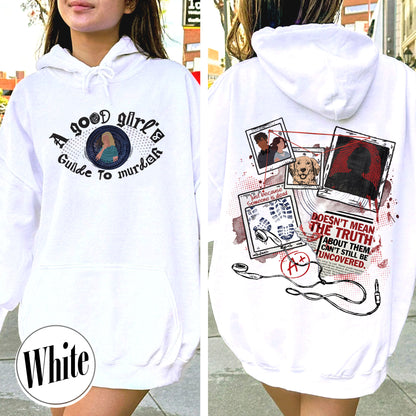 A Good Girl’s Guide To Murder Hoodie, Detective Hoodie, Book Lover Hoodie, Bookish Era Clothing, Gift for Reader, Bookish Charms, AGGGTM Series