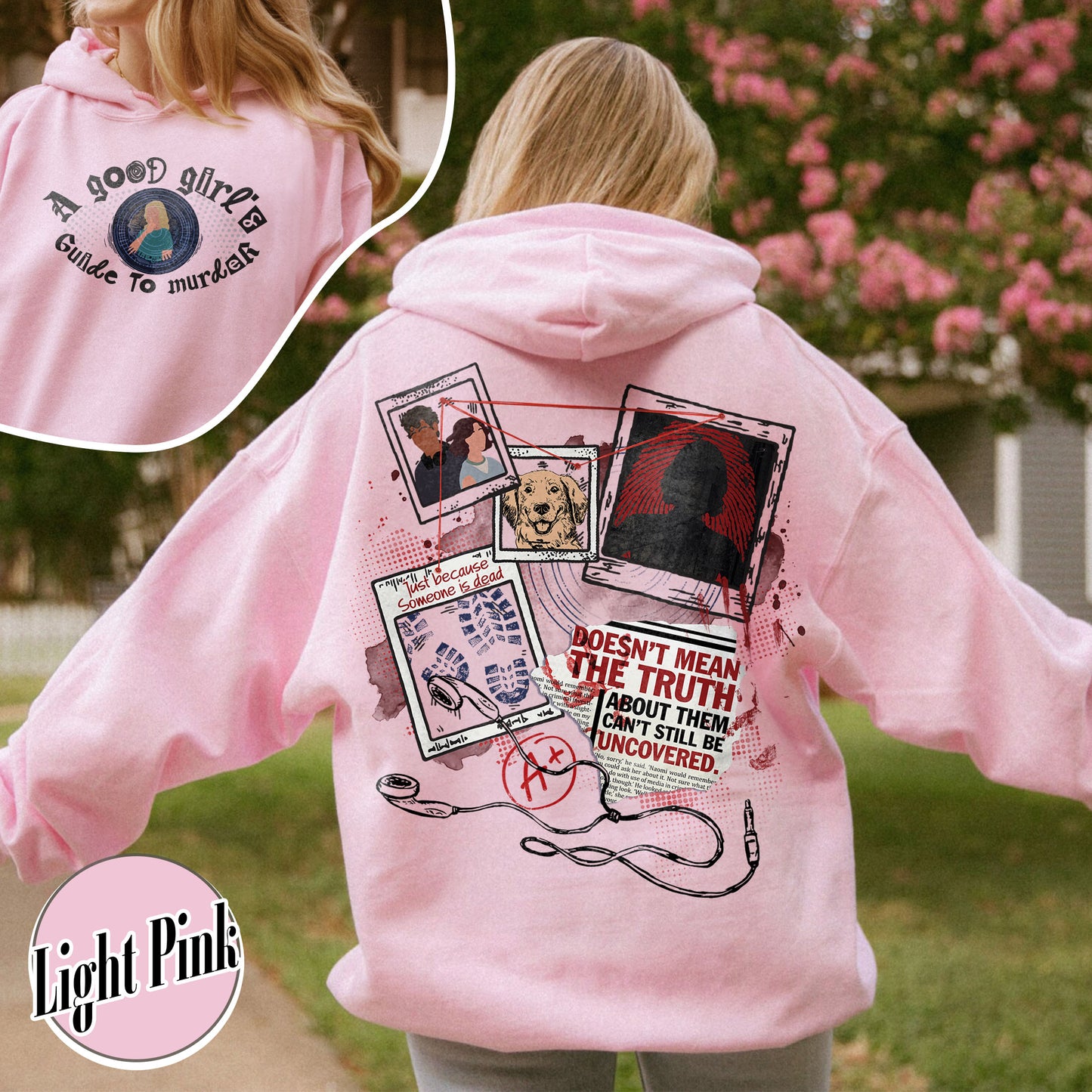 A Good Girl’s Guide To Murder Hoodie, Detective Hoodie, Book Lover Hoodie, Bookish Era Clothing, Gift for Reader, Bookish Charms, AGGGTM Series