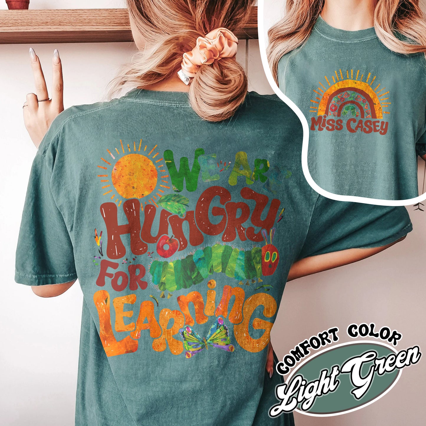 We Are Hungry For Knowledge Comfort Colors Shirt, Back To School T-shirt, 1st Day Of School, Book Lover T-shirt, Funny Teacher T-shirt