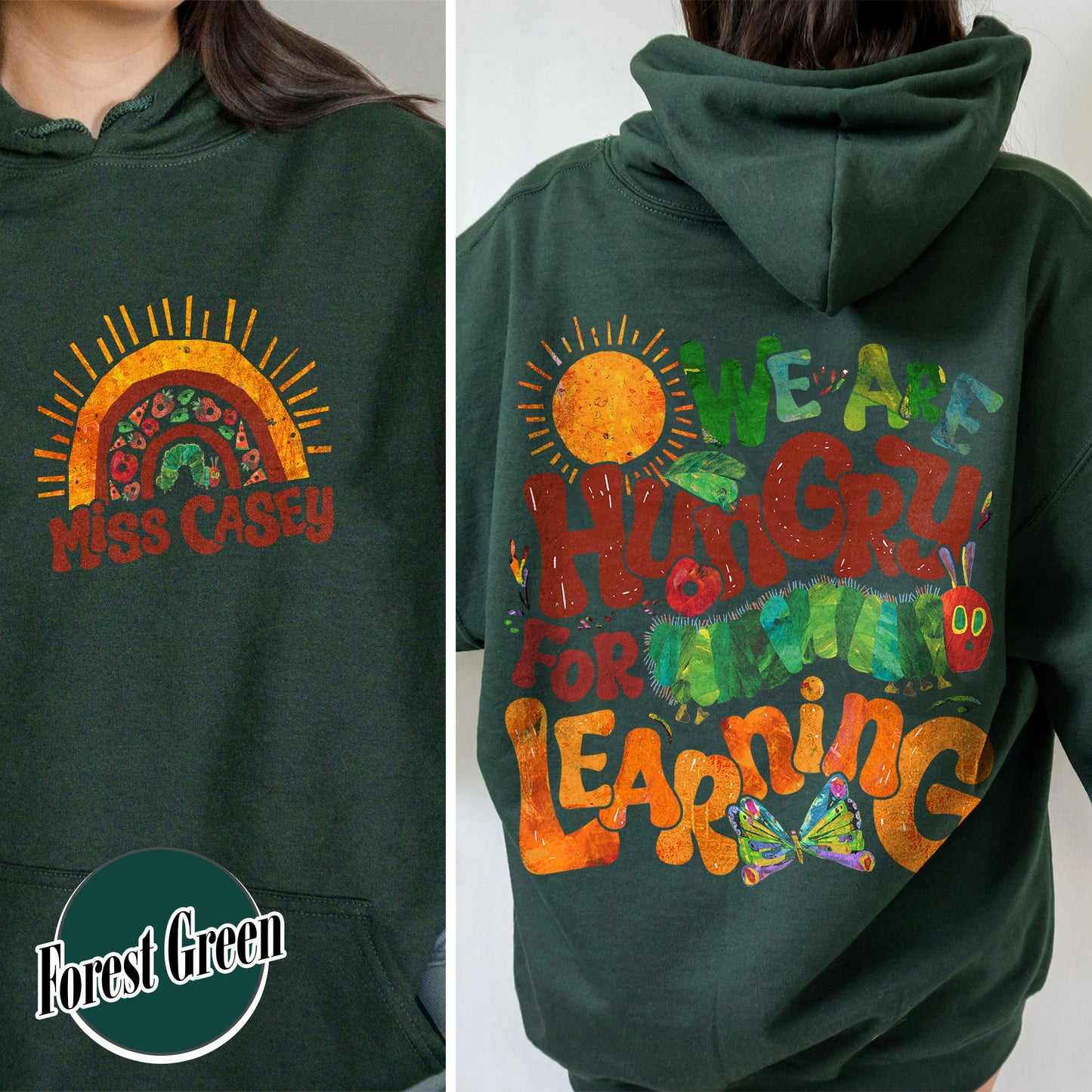 Back to School Hoodie, We Are Hungry for Knowledge Hoodie, 1st Day of School Hoodie