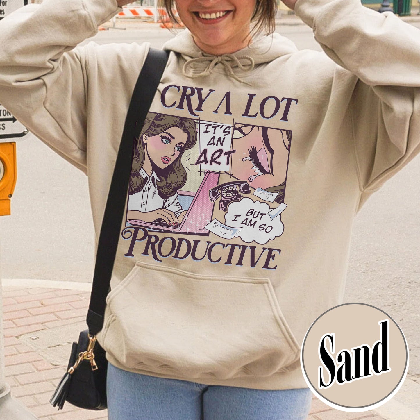 Mental Health Hoodie, I Cry a Lot but I Am So Productive Hoodie, Song Lyrics Hoodie