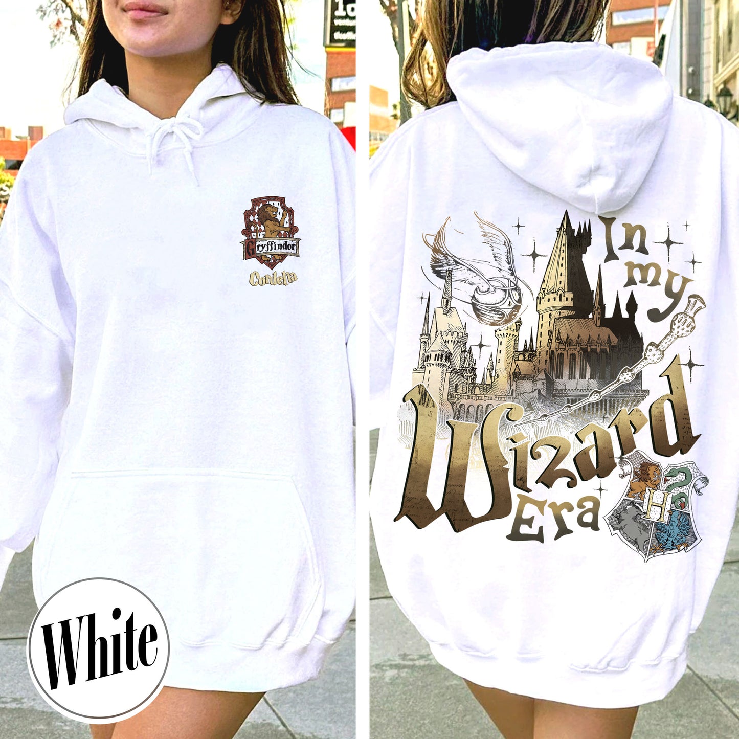 Harry Potter Hoodie, Custom Wizard Houses Hoodie, Wizard School House Hoodie, Fantasy Wizard Hoodie