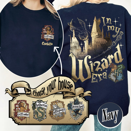Harry Potter Sweatshirt, Custom Wizard Houses Sweatshirt, Wizard School House Sweatshirt, Fantasy Wizard Sweatshirt