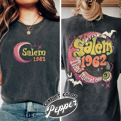 Salem 1692 Comfort Colors Shirt, Retro Style Halloween Tee, Salem Witches Shirt, Spooky Shirt For Her, Witch Shirt, Halloween Party Shirt