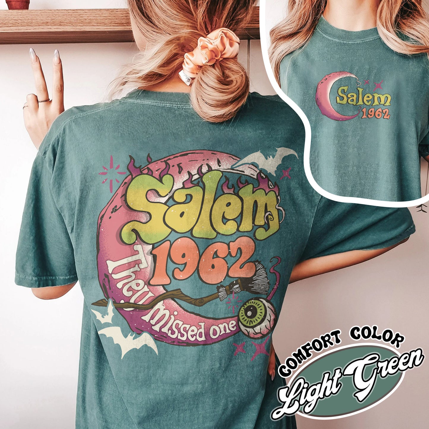 Salem 1692 Comfort Colors Shirt, Retro Style Halloween Tee, Salem Witches Shirt, Spooky Shirt For Her, Witch Shirt, Halloween Party Shirt