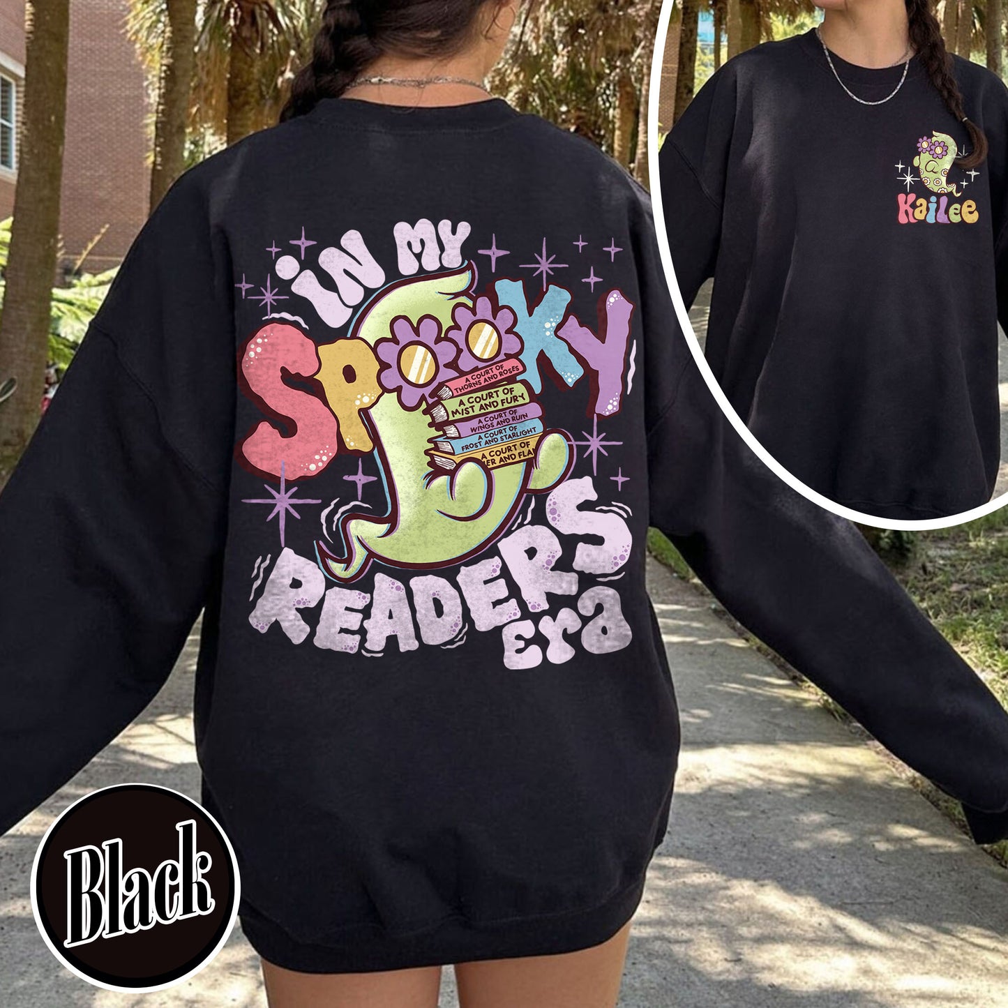 Bookish Sweatshirt, in My Spooky Reader Era Sweatshirt, Halloween Sweatshirt, Funny Reader Book Addict Sweatshirt