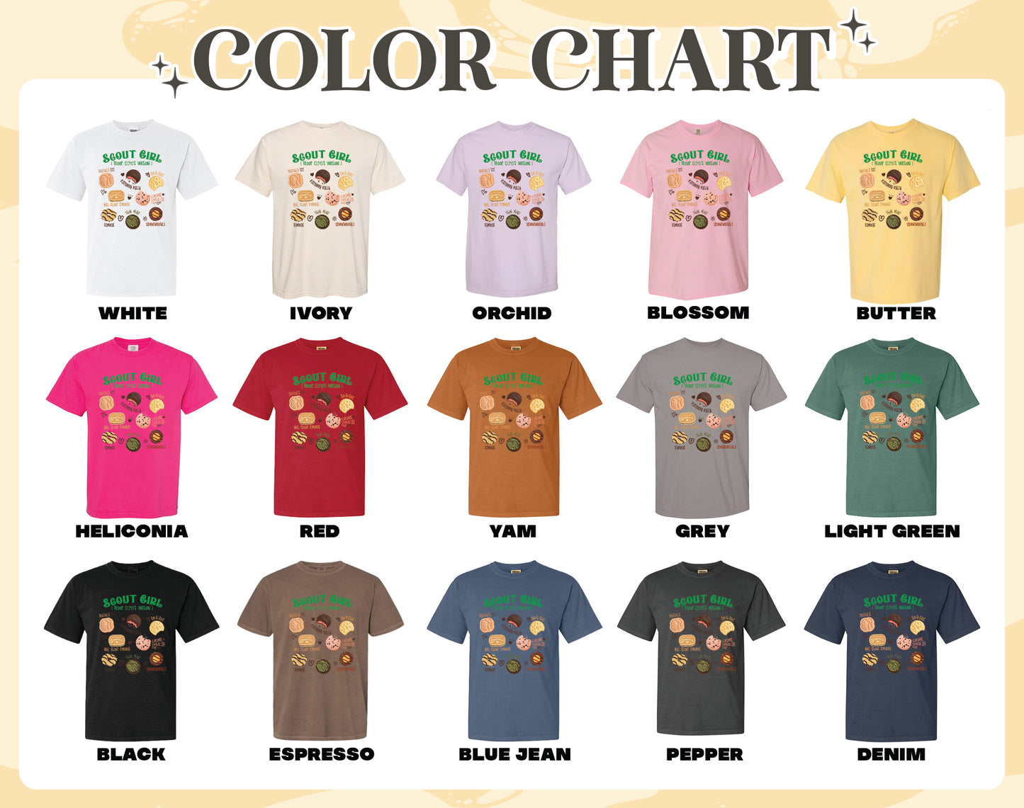 Scout Girl Comfort Color Shirt, Scout Troop Tshirt, Custom Scout Troop Shirt, Personalized Scout Tee, Girl Scout Cookie Shirt, Cookie Mom Girl Scout