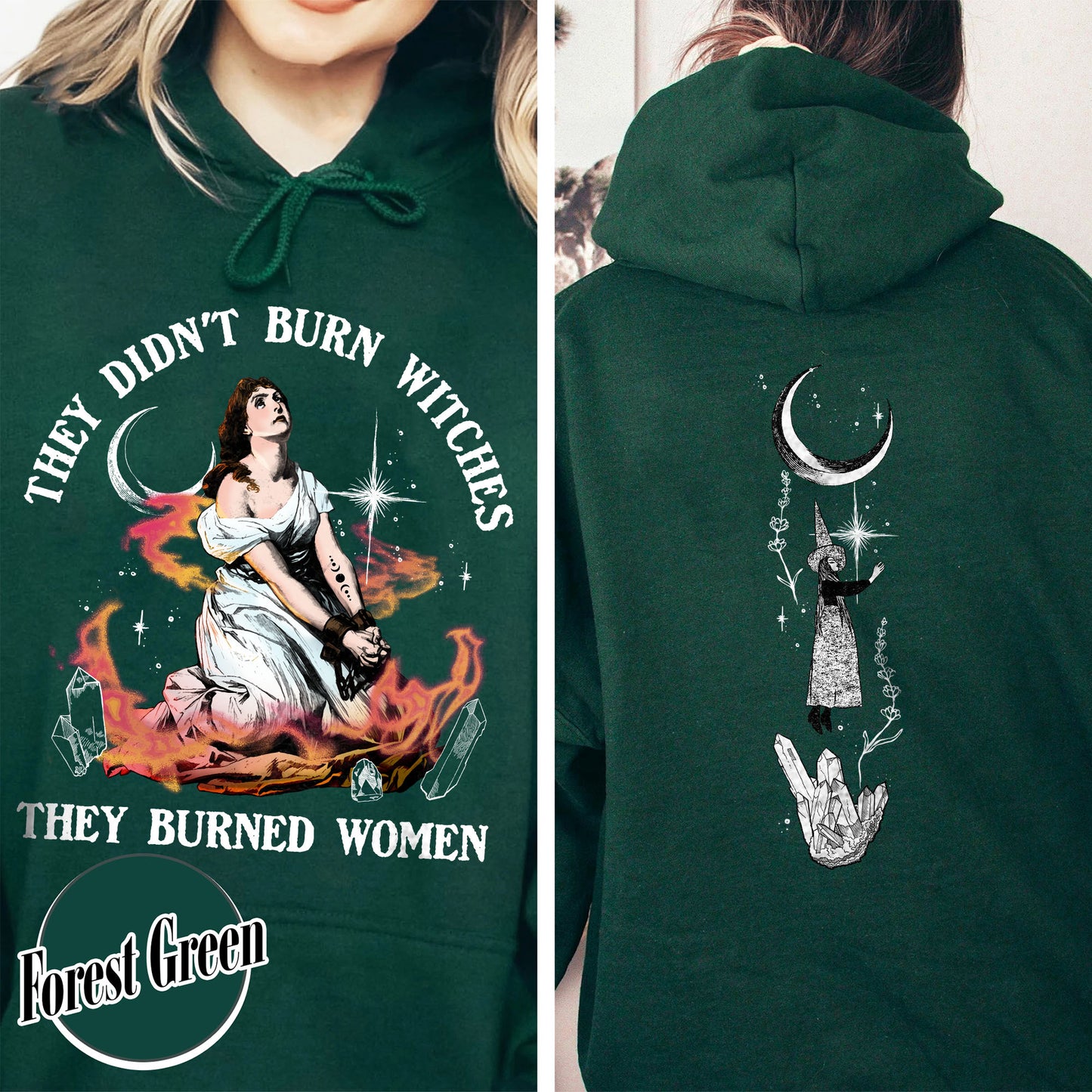 Halloween Hoodie, They Didn’t Burn Witches They Burned Women Hoodie, Girls Will Be Girls Hoodie