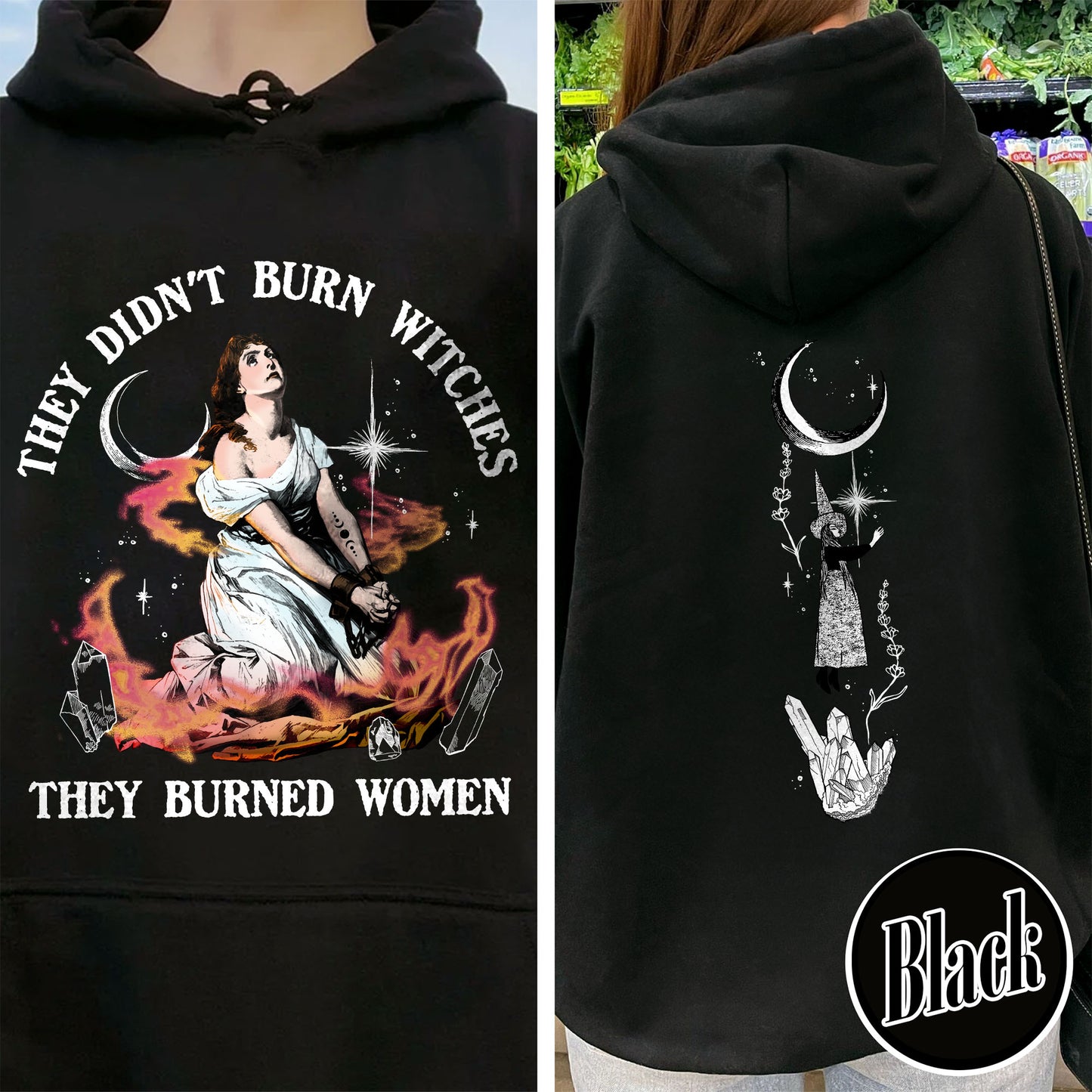 Halloween Hoodie, They Didn’t Burn Witches They Burned Women Hoodie, Girls Will Be Girls Hoodie