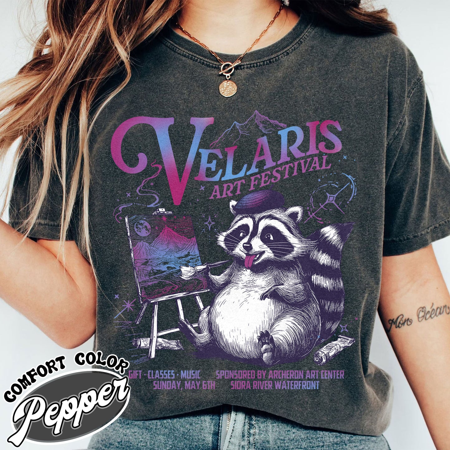 Velaris Art Festival Shirt,Velaris Acotar Shirt,Night Court,Feyre Archeron,Nesta,Rhysand,Raccoon Drawing Shirt,Bookish Shirt,Velaris Shirt