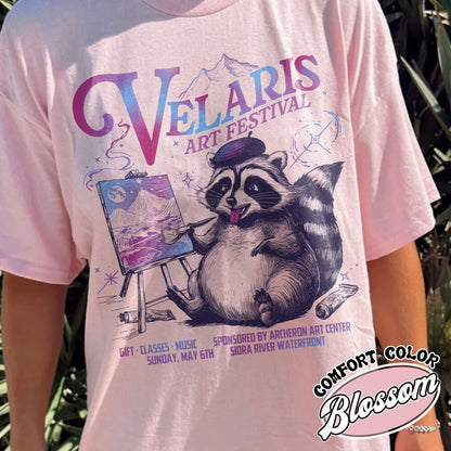 Velaris Art Festival Shirt,Velaris Acotar Shirt,Night Court,Feyre Archeron,Nesta,Rhysand,Raccoon Drawing Shirt,Bookish Shirt,Velaris Shirt