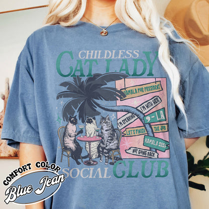 Childless Cat Lady Shirt, Childless Cat Lady Shirt, Childless for Cat Ladies, Childless Cat Lady Social Club, Vote Blue Shirt, Social Democrat