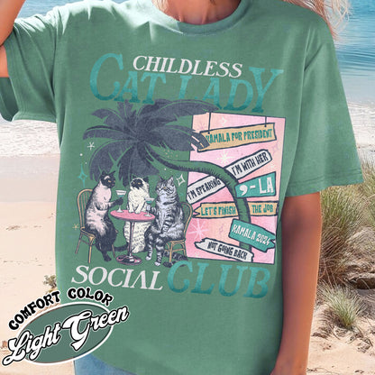 Childless Cat Lady Shirt, Childless Cat Lady Shirt, Childless for Cat Ladies, Childless Cat Lady Social Club, Vote Blue Shirt, Social Democrat