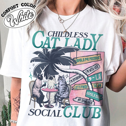 Childless Cat Lady Shirt, Childless Cat Lady Shirt, Childless for Cat Ladies, Childless Cat Lady Social Club, Vote Blue Shirt, Social Democrat