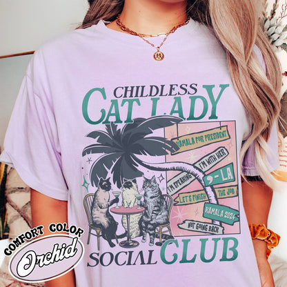 Childless Cat Lady Shirt, Childless Cat Lady Shirt, Childless for Cat Ladies, Childless Cat Lady Social Club, Vote Blue Shirt, Social Democrat