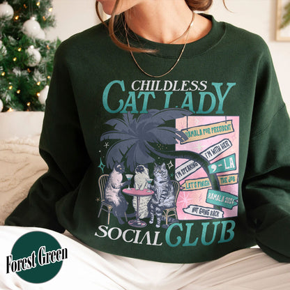 Election Sweatshirt, Childless Cat Lady Sweatshirt, Social Democrat Sweatshirt, Vote Blue Sweatshirt