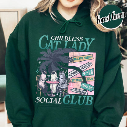 Election Hoodie, Childless Cat Lady Hoodie, Social Democrat Hoodie, Vote Blue Hoodie