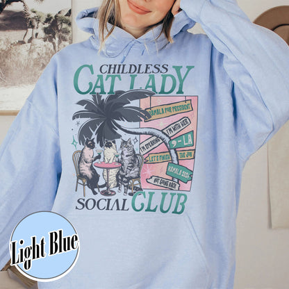 Election Hoodie, Childless Cat Lady Hoodie, Social Democrat Hoodie, Vote Blue Hoodie