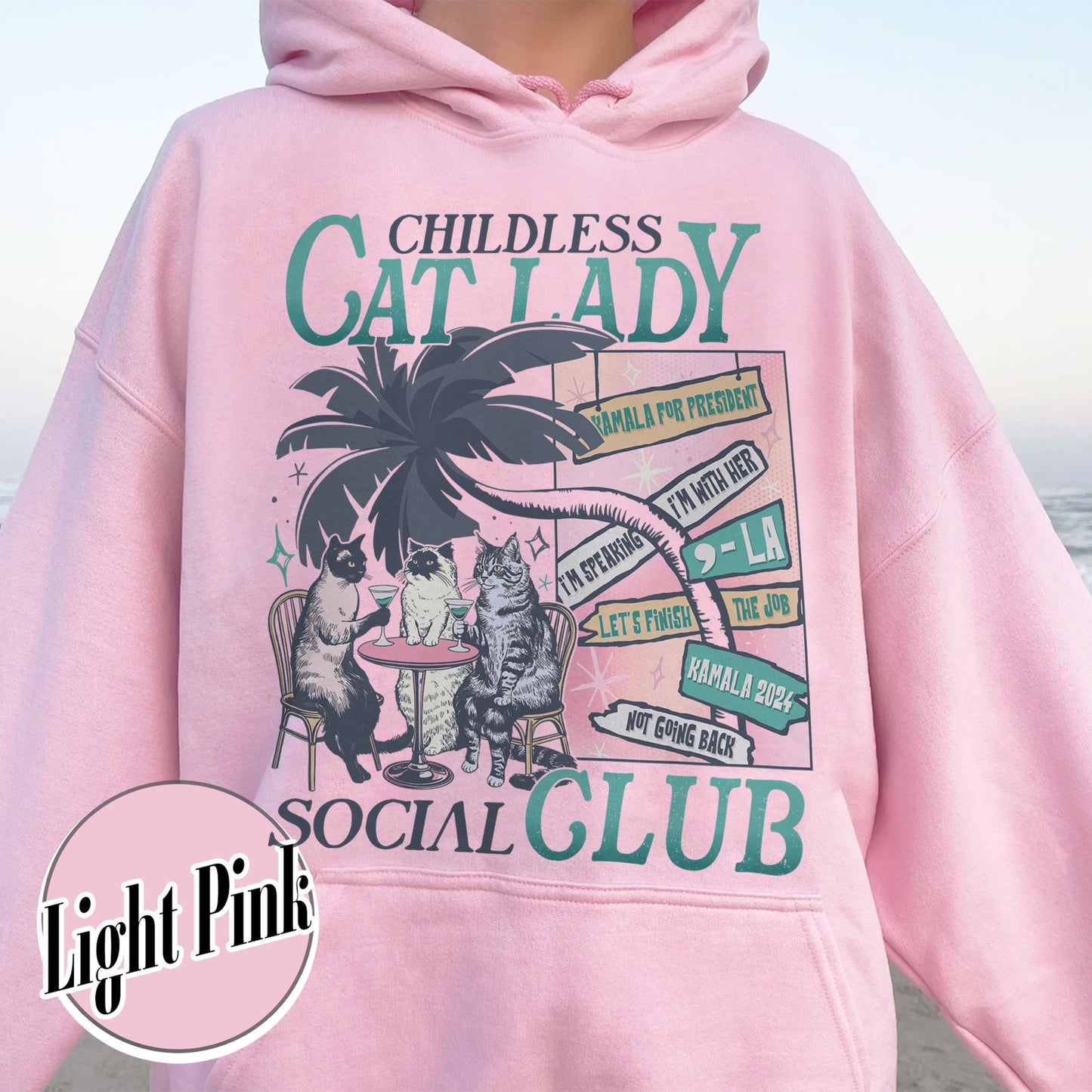 Election Hoodie, Childless Cat Lady Hoodie, Social Democrat Hoodie, Vote Blue Hoodie