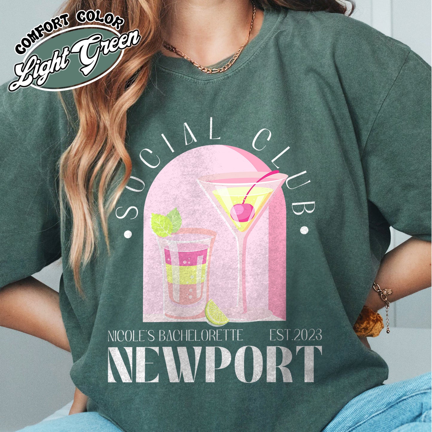 Cocktail Bachelorette Comfort Colors Shirt, Bachelorette Club, Bachelorette Merch, Bridal Gift