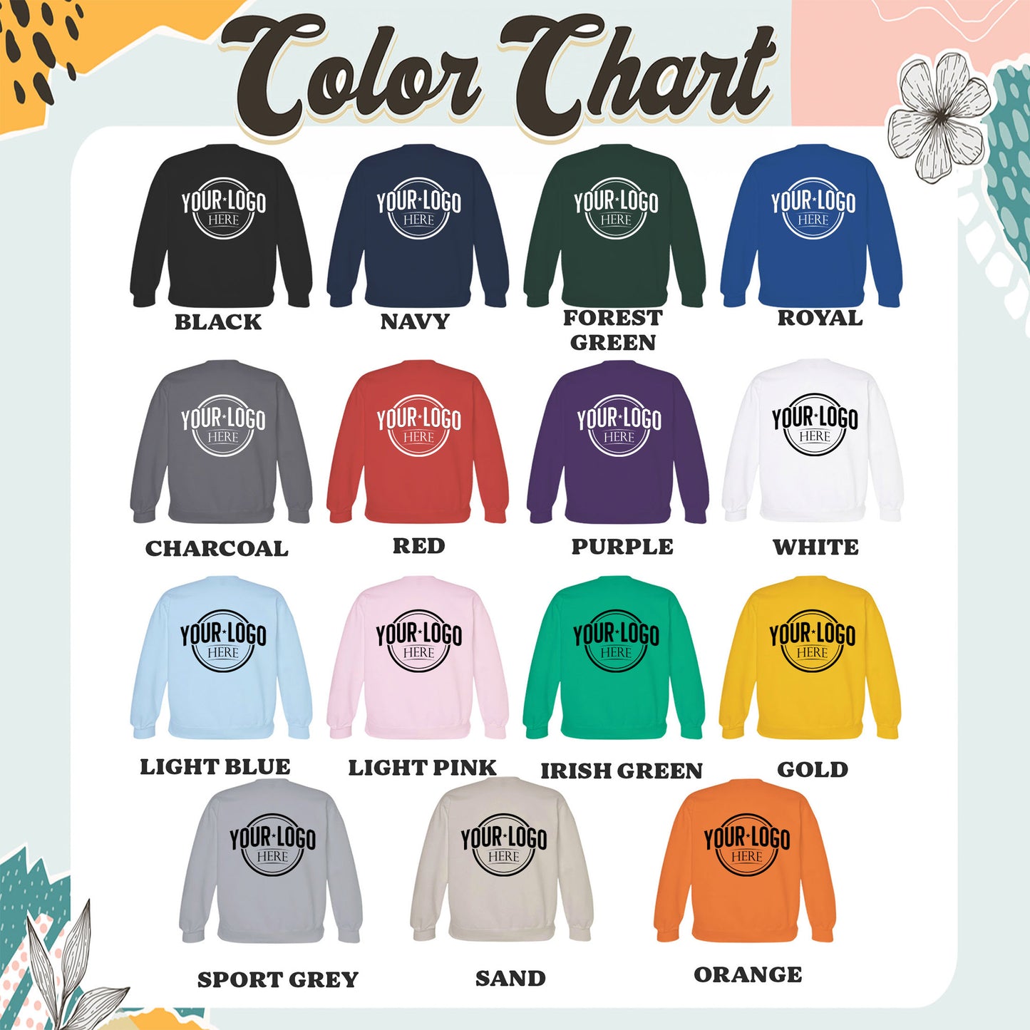 Custom Business Logo Sweatshirt, Custom Shirt of My Logo, Your Logo Here Sweatshirt