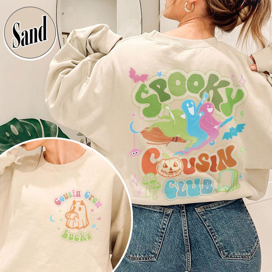 Custom Cousin Crew Sweatshirt, Spooky Cousin Club Sweatshirt, Custom Cousin Halloween Crew