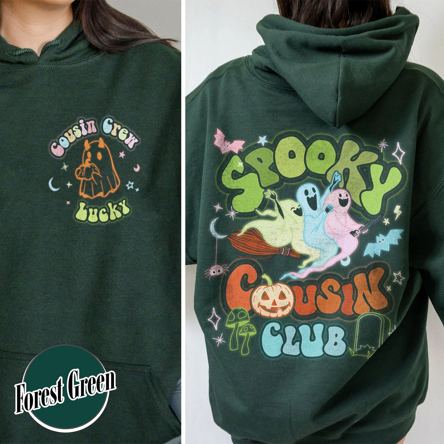 Custom Cousin Crew Hoodie, Spooky Cousin Club Hoodie, Custom Cousin Halloween Crew