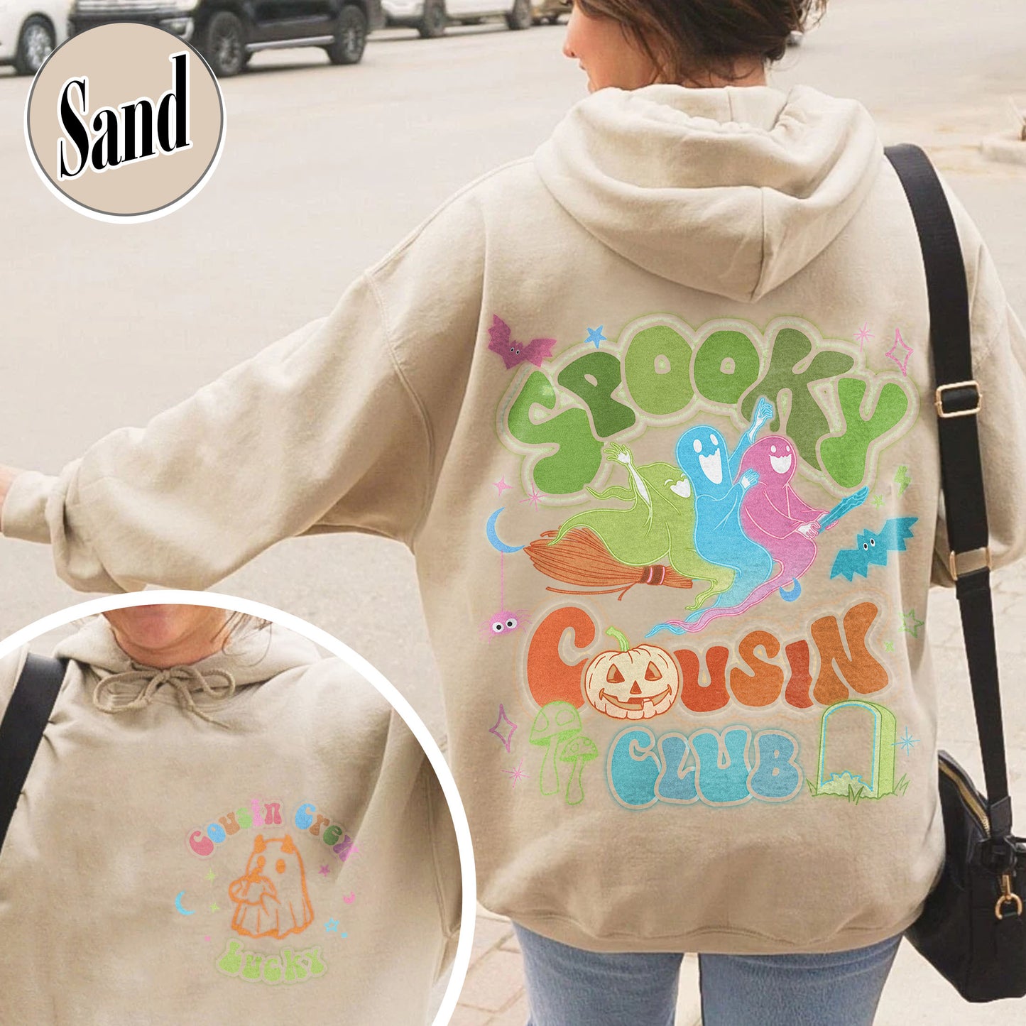 Custom Cousin Crew Hoodie, Spooky Cousin Club Hoodie, Custom Cousin Halloween Crew