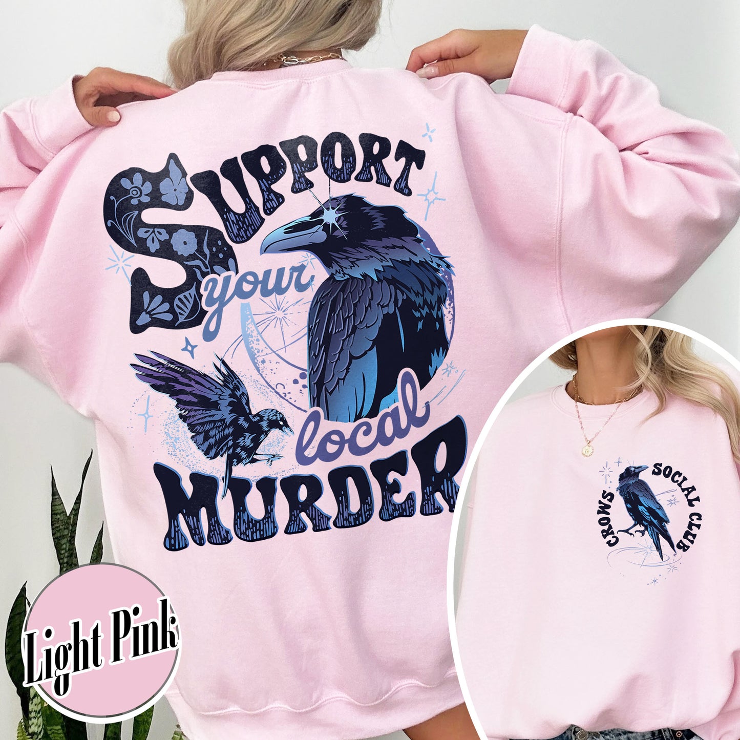 The Crow Sweatshirt, Support Your Local Murder Sweatshirt, Crows Before Bros Sweatshirt, Halloween Gift