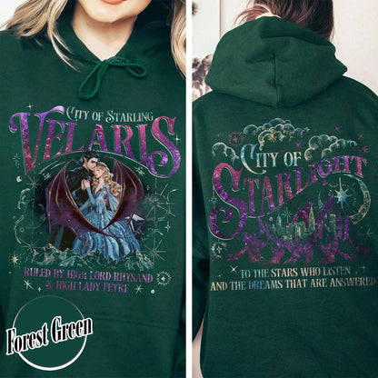 Velaris Acotar Hoodie, Velaris City of Starlight Hoodie, Feyre and Rhysand Hoodie